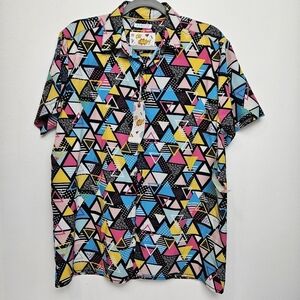 Oh Snap! Retro Print Shirt Button Up